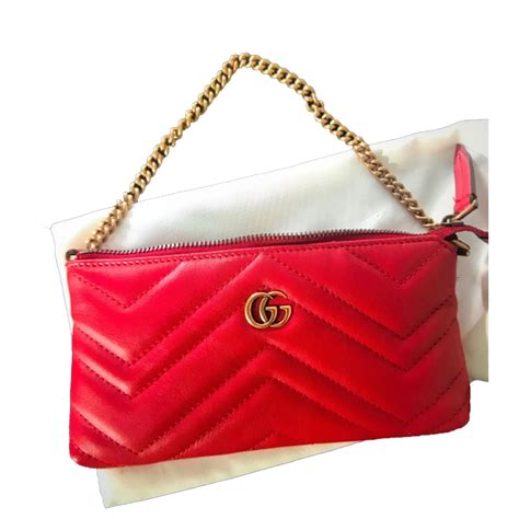 red gucci clutch|gucci alligator clutch red.